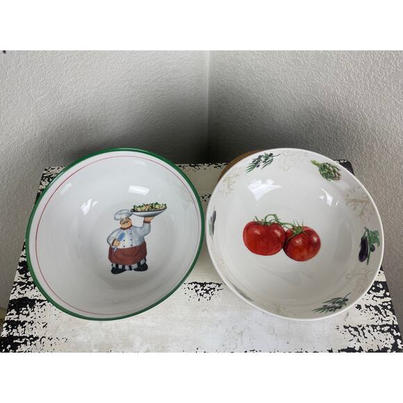 Lot of 2 Large Italian Serving Bowls - Picture 1 of 9